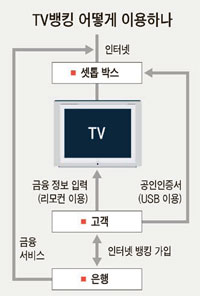 [도표] TV 뱅킹 어떻게 이용하나