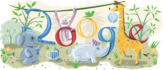 [Google Logo] 2009년 1월 1일 새해 인사