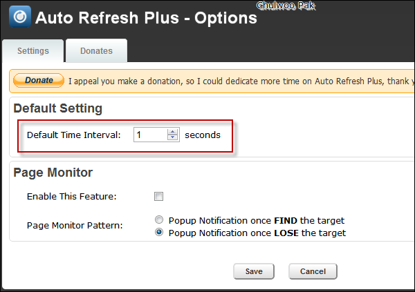 [크롬 확장] Auto Refresh Plus
