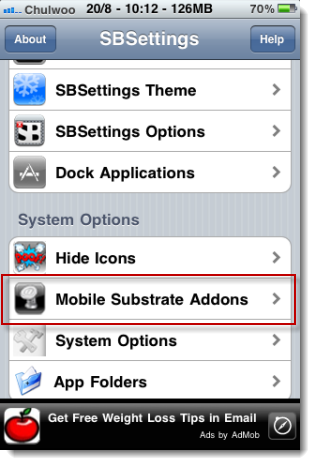 [SBSettings] Mobile Substrate Addons