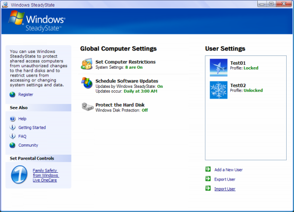Windows SteadyState